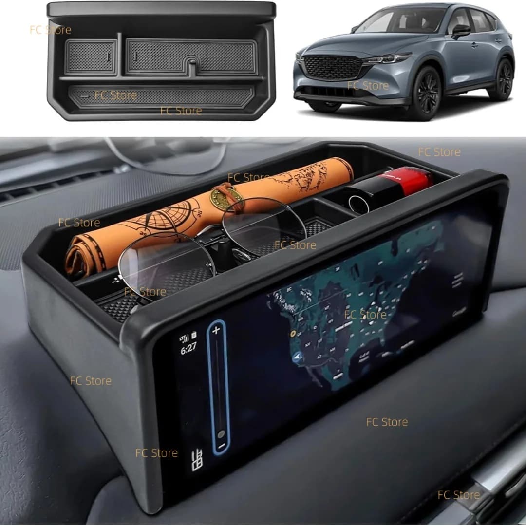 Organizer per Console Centrale e Cruscotto per CX5 CX-5 2022-2025, Portaoggetti per Bracciolo, Accessori Interni Secondari per Auto