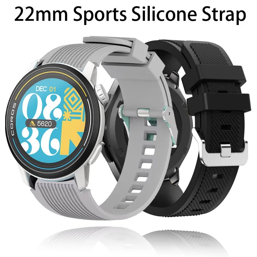 Cinturino in silicone da 22 mm per COROS PACE Pro 3/APEX 4 42mm Pro/46mm, braccialetto traspirante per Suunto RACE/RACE S/5 9 Peak Pro/Vertical 2