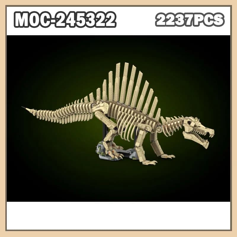 MOC-247793 Popolare Set Regalo di Costruzioni con Accessori, Fossile di Spinosauro, Kit di Assemblaggio 2237 Pezzi, Modello in Mattoncini