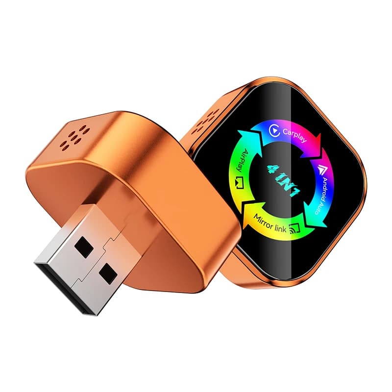 Adattatore Wireless 4-in-1 CarPlay Android Auto Smart Box Dongle Plug&Play Connessione Automatica per iPhone iOS Android Universale