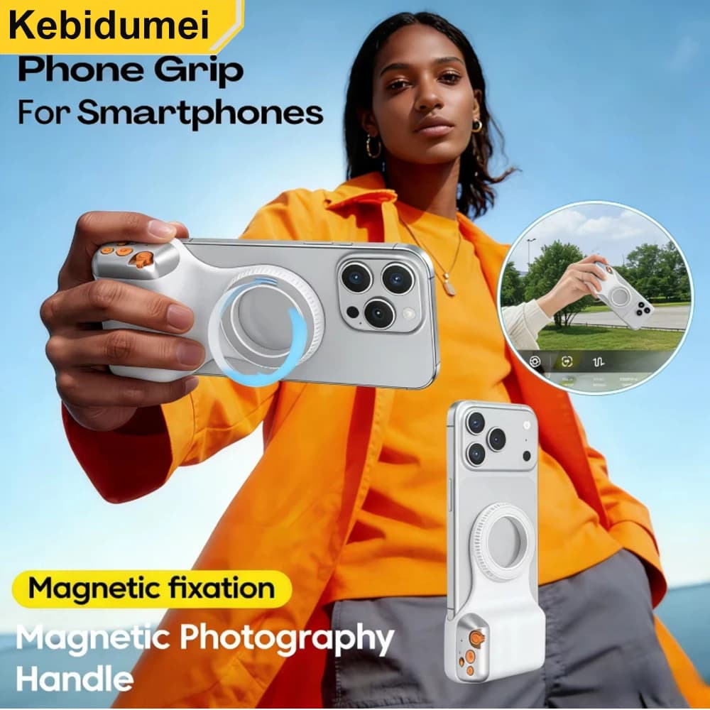 Kebidumei Magnetic Smart Phone Holder Shooting Aid Remote Control Handle For Android Iphone Phone Phone Camera Shoot Hand Grip