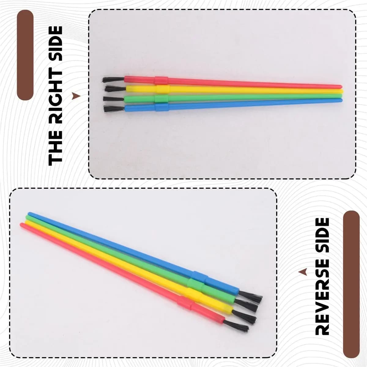 MALL 100 Pieces Paint Brush Bulk Plastic Paint Brush Set Oil Painting Watercolor Brush Classroom Supplies for Arts and Crafts
