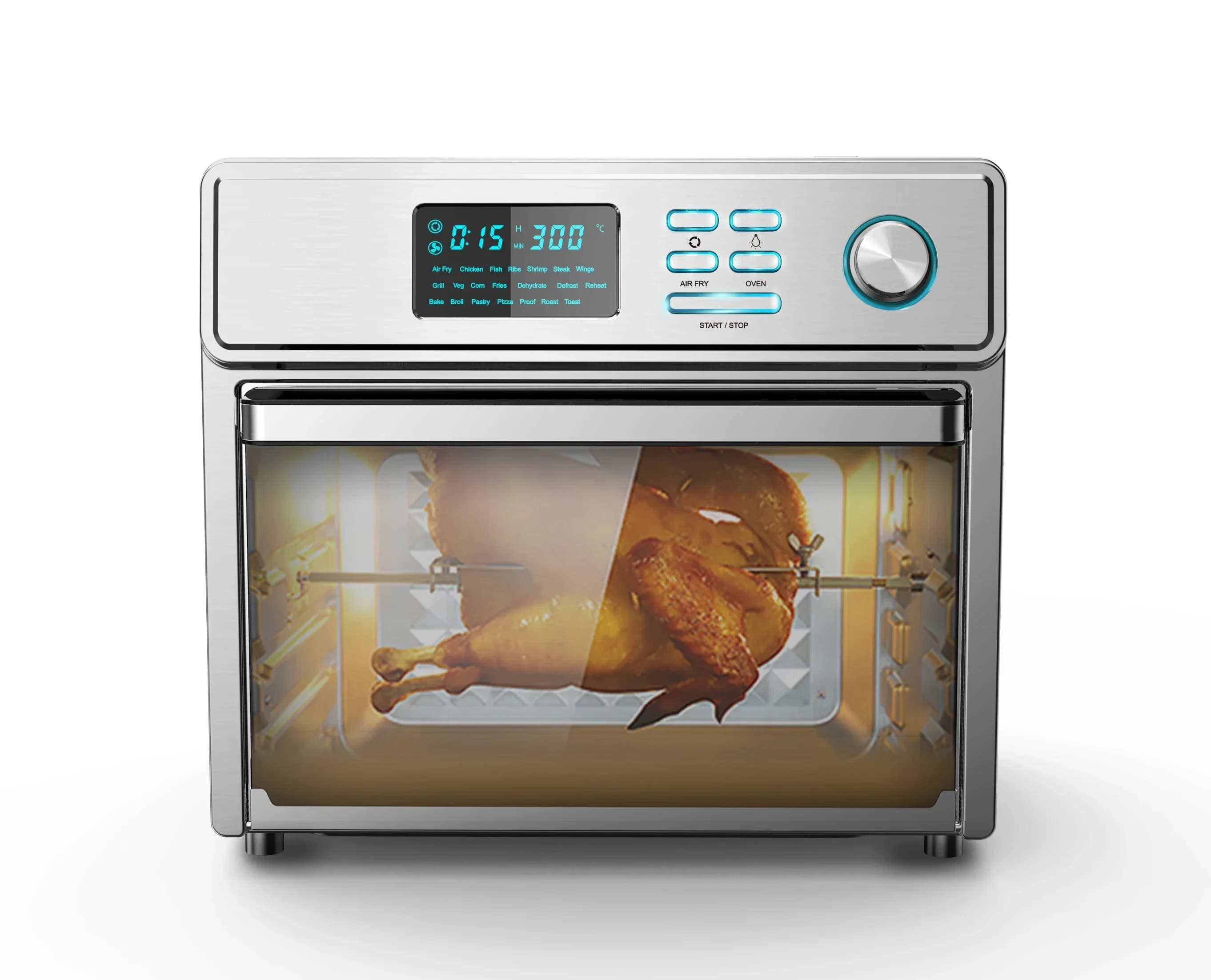 Stainless Steel Air Frying Oven for Multifunctional Electrical Appliances 21 in 1 Factory Customized 25 Qt With Digital LED