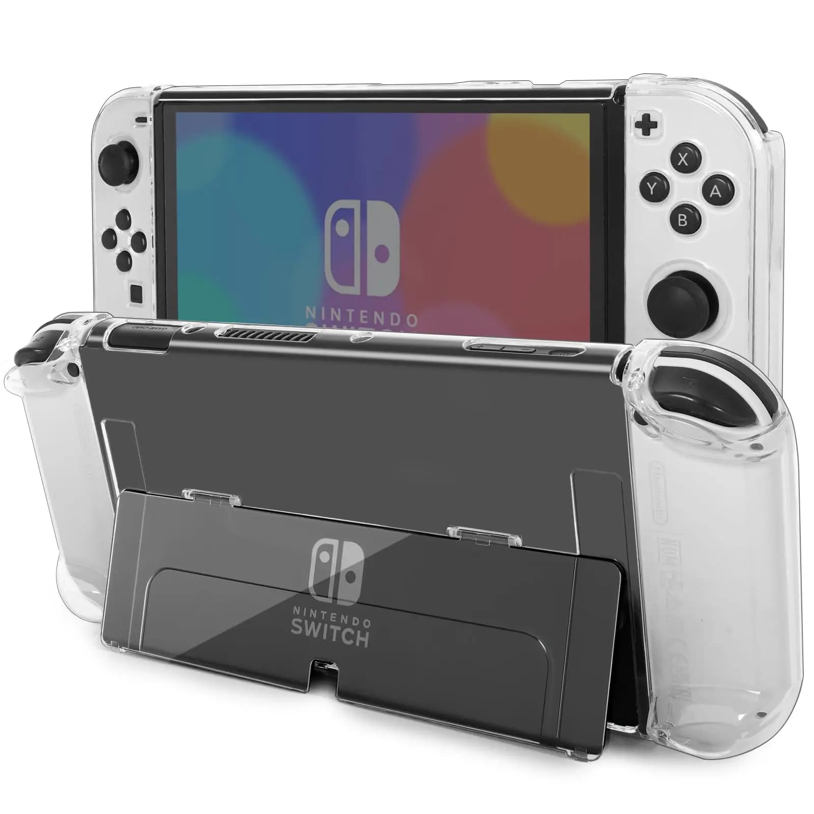 Custodia Trasparente per Nintendo Switch 2 OLED Lite, Cover Posteriore Rigida Cristallina HD per Controller JoyCon