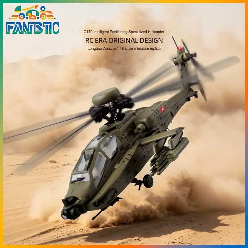 Rc Era C170 Ah 64d Apache Rc Helicopter 6 Channel Flybarless Single Rotor Intelligent Stunt Indoor Outdoor Flying Hobby Adult