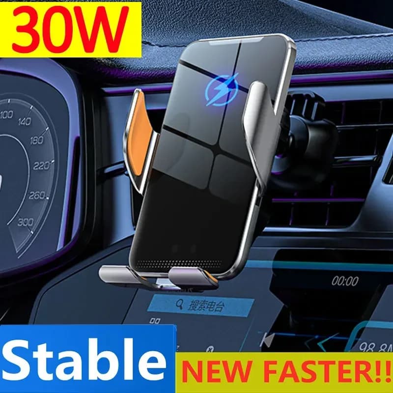 Supporto per telefono per auto magnetico per caricabatteria per auto wireless per iPhone 14 13 12 X XR Supporto di ricarica per auto veloce a infrarossi Samsung