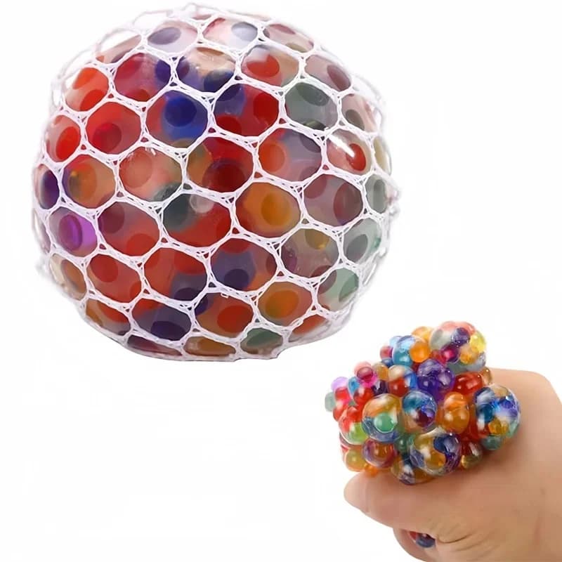 1/3/7 Pezzi Pallina Antistress Arcobaleno da 6 cm per Bambini, Pallina Antistress a Forma di Uva in TPR, Giocattolo Sensoriale Rilassante per Adulti e Ragazzi