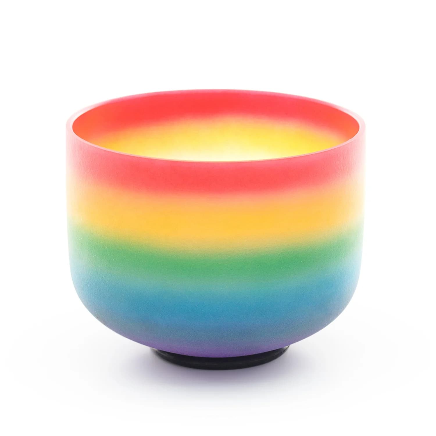 KVKA 6-8 Inch Chakra Quartz Colored Crystal Singing Bowl With Free Mallets