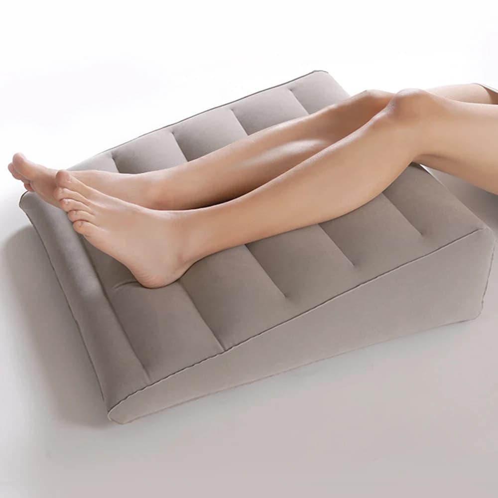 Cuscino gonfiabile per schiena e piedi, cuscini per elevazione gambe, cuscino a cuneo portatile, cuscino per ginocchia in PVC per viaggi, campeggio e riposo