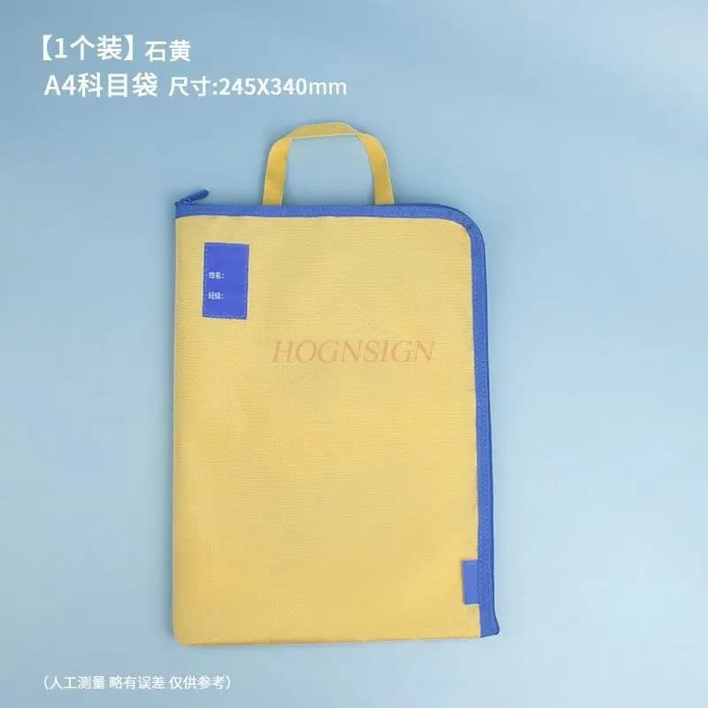 1PCS L-shaped book zipper, thickened Oxford cloth, waterproof and moisture-proof storage file bag