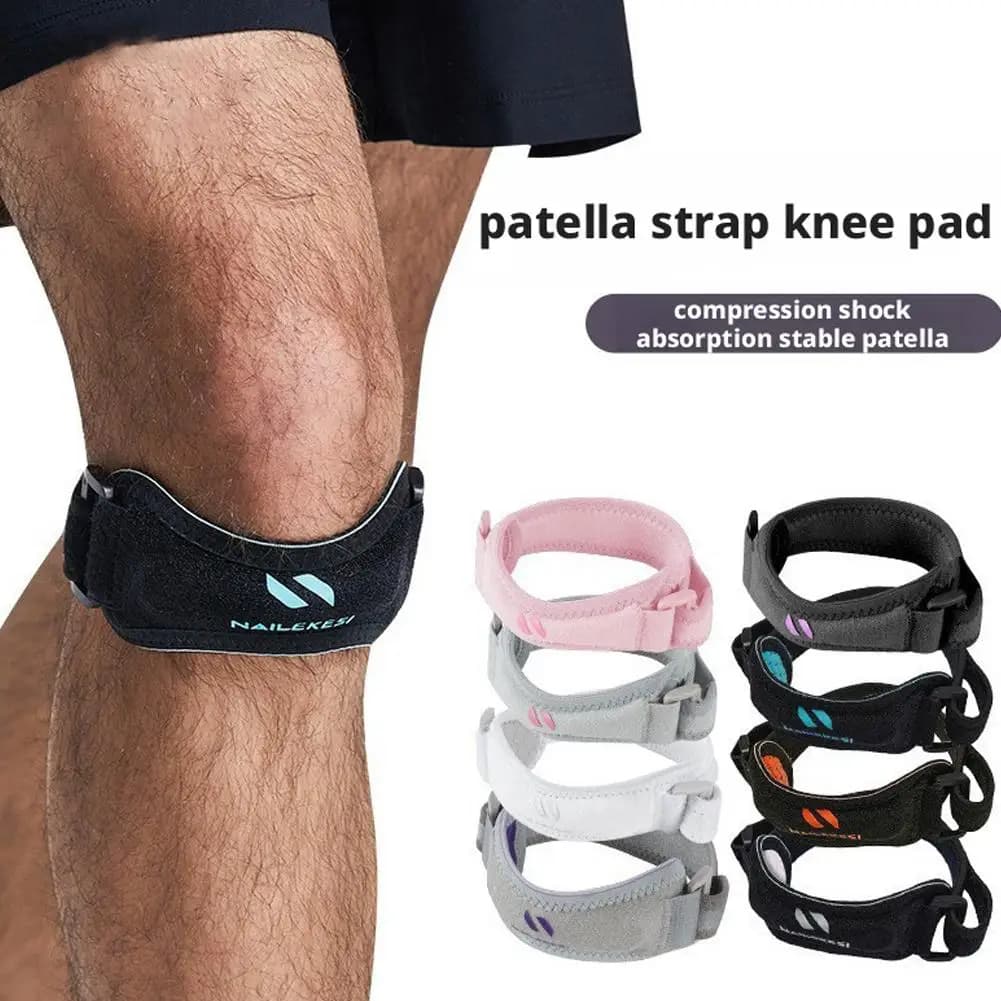Ginocchiera rotulea da 1 pezzo: supporto per ginocchio, corsa, escursionismo, ginocchiere, tendinite, stabilizzatore tendine rotuleo con cinghia regolabile
