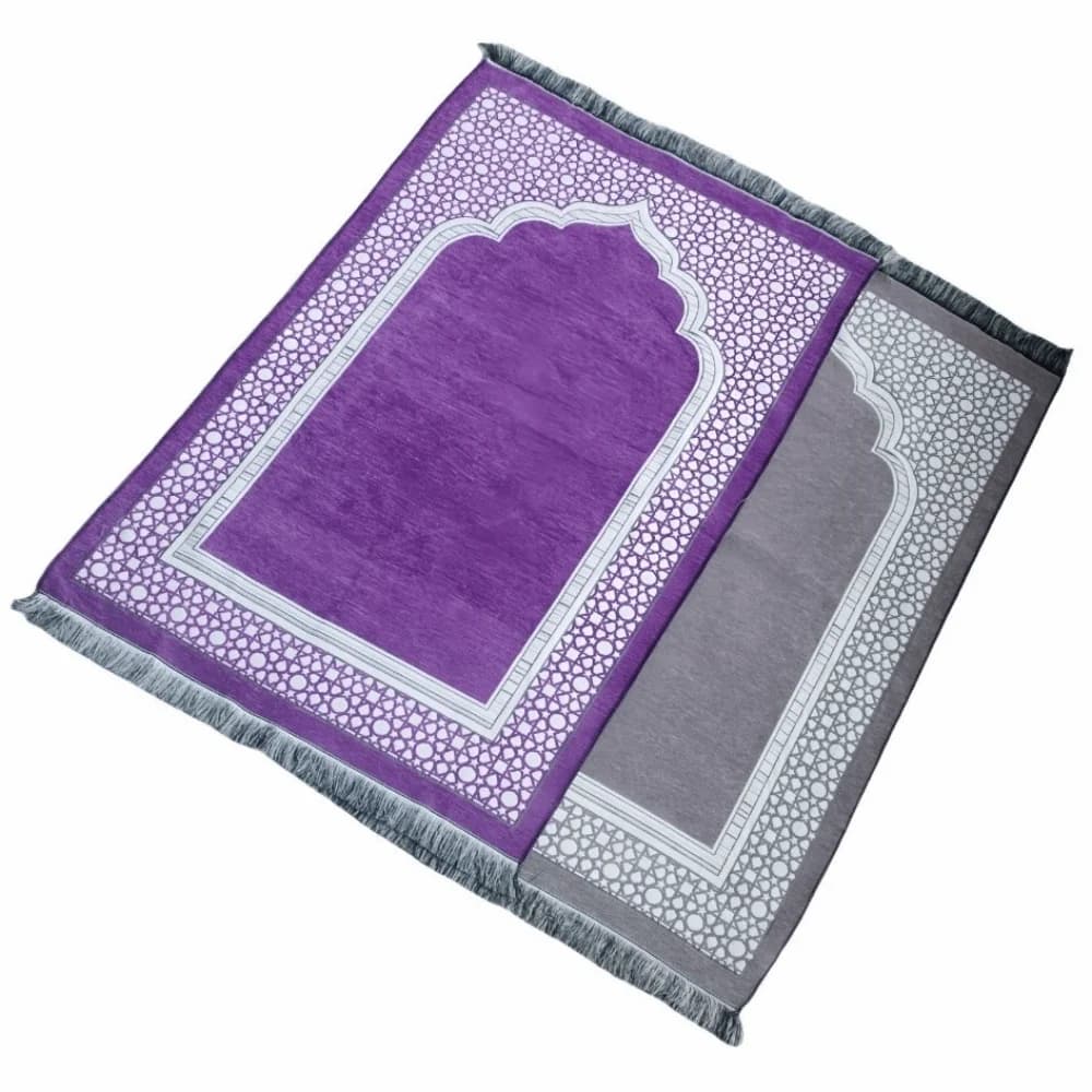 New Foldable Prayer Rug Washable Non-slip Islamic Prayer Mat Rectangle with Tassel Living Room Rug