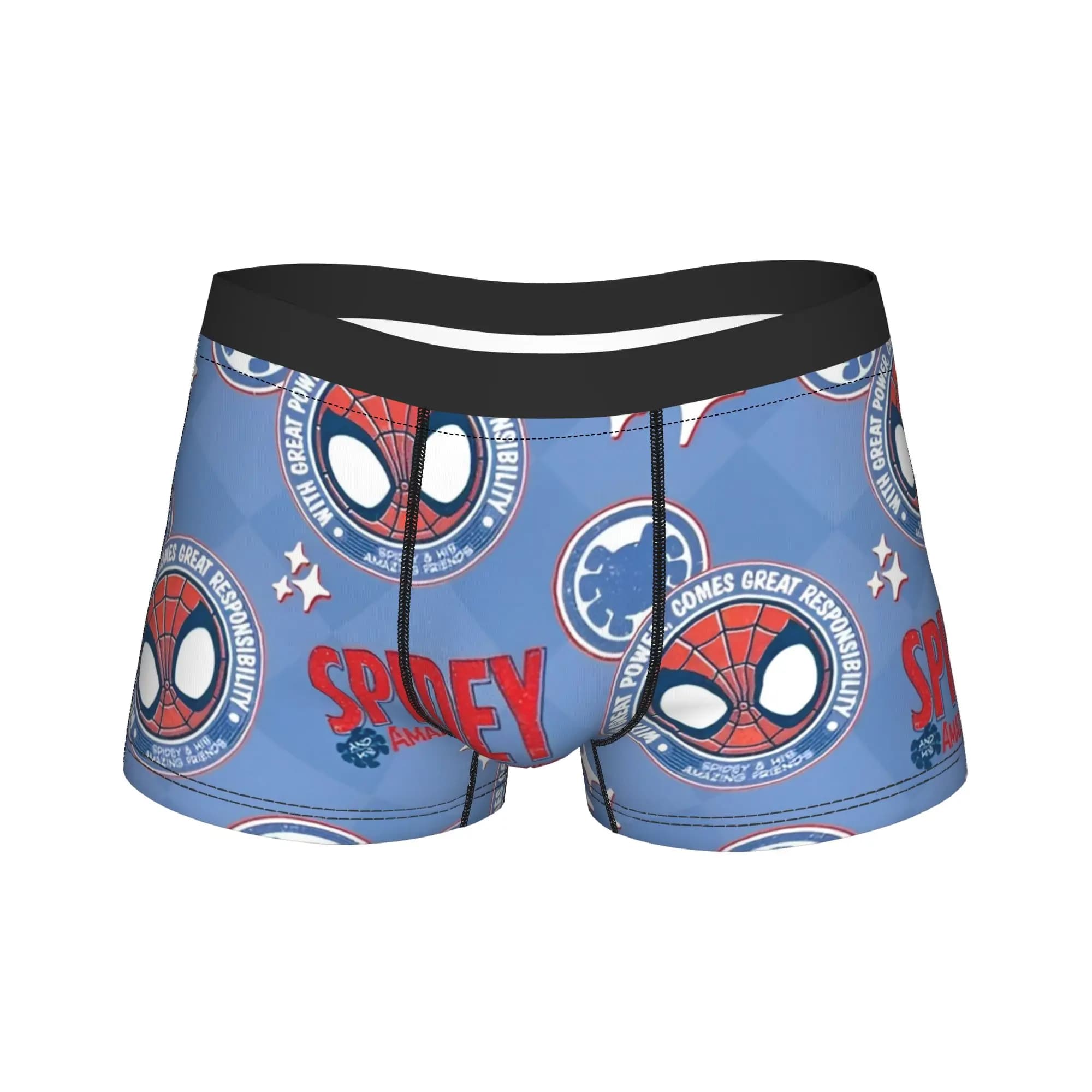Boxer da Uomo Spider-Man: Mutande Traspiranti con Stampa Divertente, Taglie Forti
