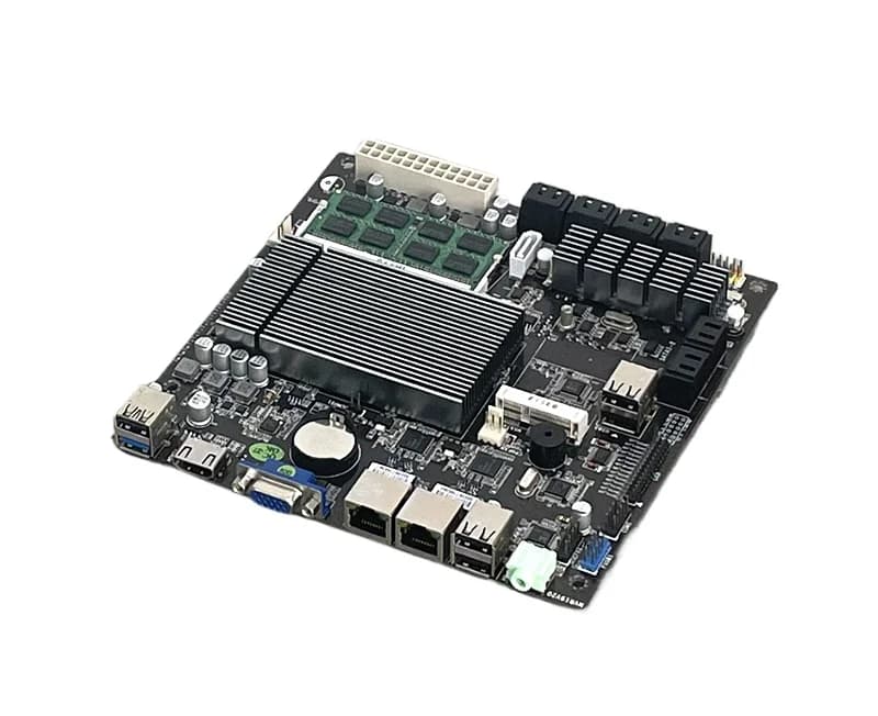 Scheda Madre di Controllo NAS 90% Nuova per Server Multi-Hard Disk J1900/B75K9-ETH