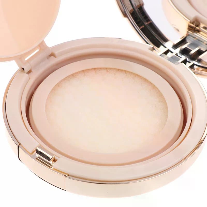 Contenitore Vuoto per Cuscinetto d'Aria, Scatola Portatile per Fondotinta Fai-da-te con Specchio e Spugna, Custodia Cosmetica per BB Cream, Strumenti di Bellezza e Trucco