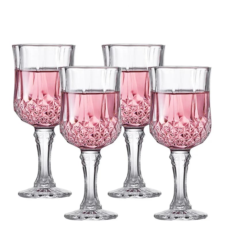 Set da 4 pezzi bicchieri da Champagne bicchieri da vino rosso tazza da pittura con diamanti in cristallo tazze trasparenti per bicchieri da vino per feste da Bar Set di lusso