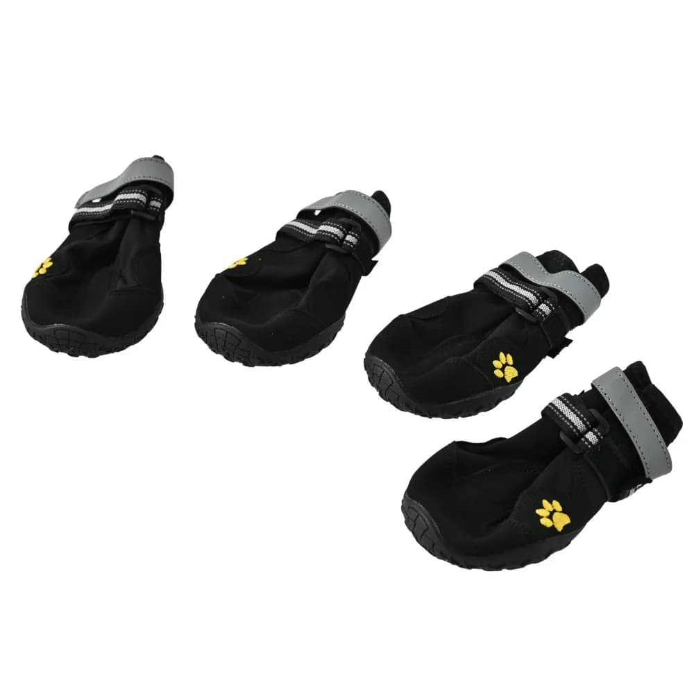 8PCS/Carton Dog Boots Protective Paw Shoes Anti-Slip Soft Pet Shoes with Reflective Straps for Outdoor Walking Hiking
