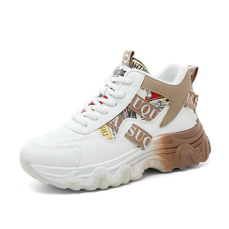 Autumn and winter dad shoes women's shoes Korean version color blocking trend height increasing thick soled shoes women's shoes
