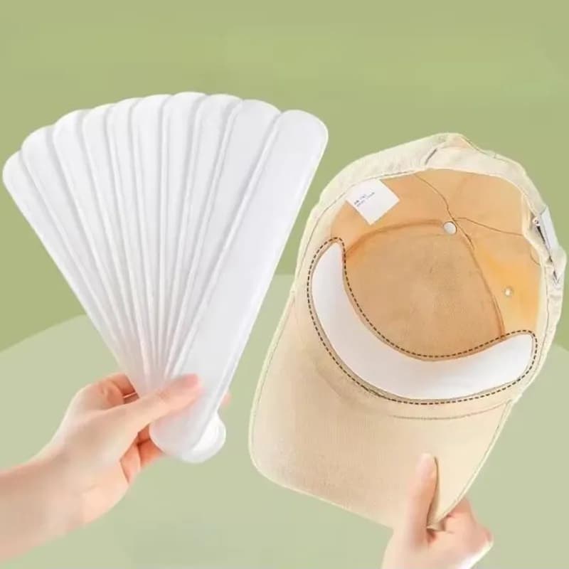 10-100Pcs Invisible Hat Sweat Absorber Stickers Cap Peaks Edge Sweat Absorbing Liner Bands Self-adhesive Anti-dirty Strips Tapes
