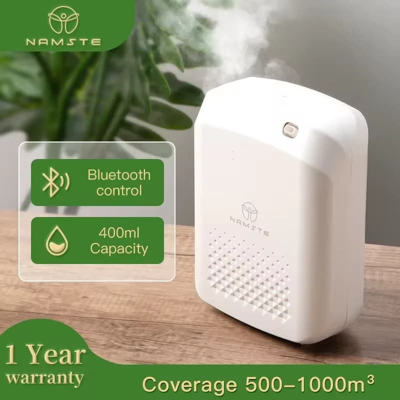 Namste Macchina per aromaterapia domestica controllata Bluetooth Aromaterapia per ufficio Materiale PP Copertura per macchina purificatore d'aria 500m3