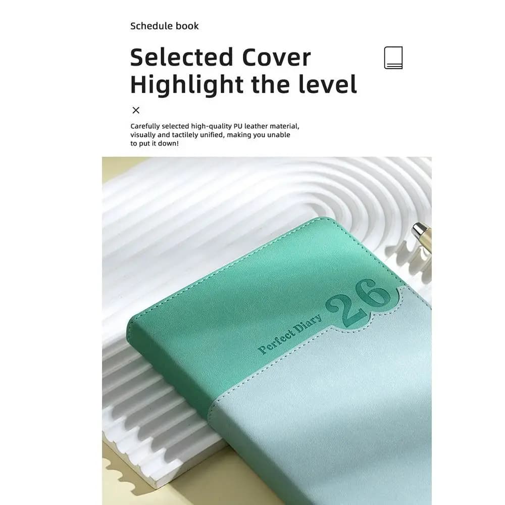 Agenda Planner 2026 per 365 Giorni, Blocco Note per Efficienza, Agenda in Inglese A5, Quaderno di Pianificazione con Carta Spessa Resistente all'Usura