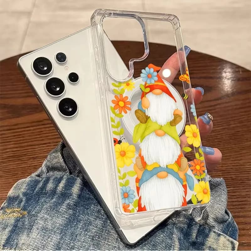 Custodia trasparente per telefono Secret Garden per Samsung Galaxy S26 S25 S24 S23 S22 S21 Note20 Ultra 10 Plus FE Magsafe antiurto
