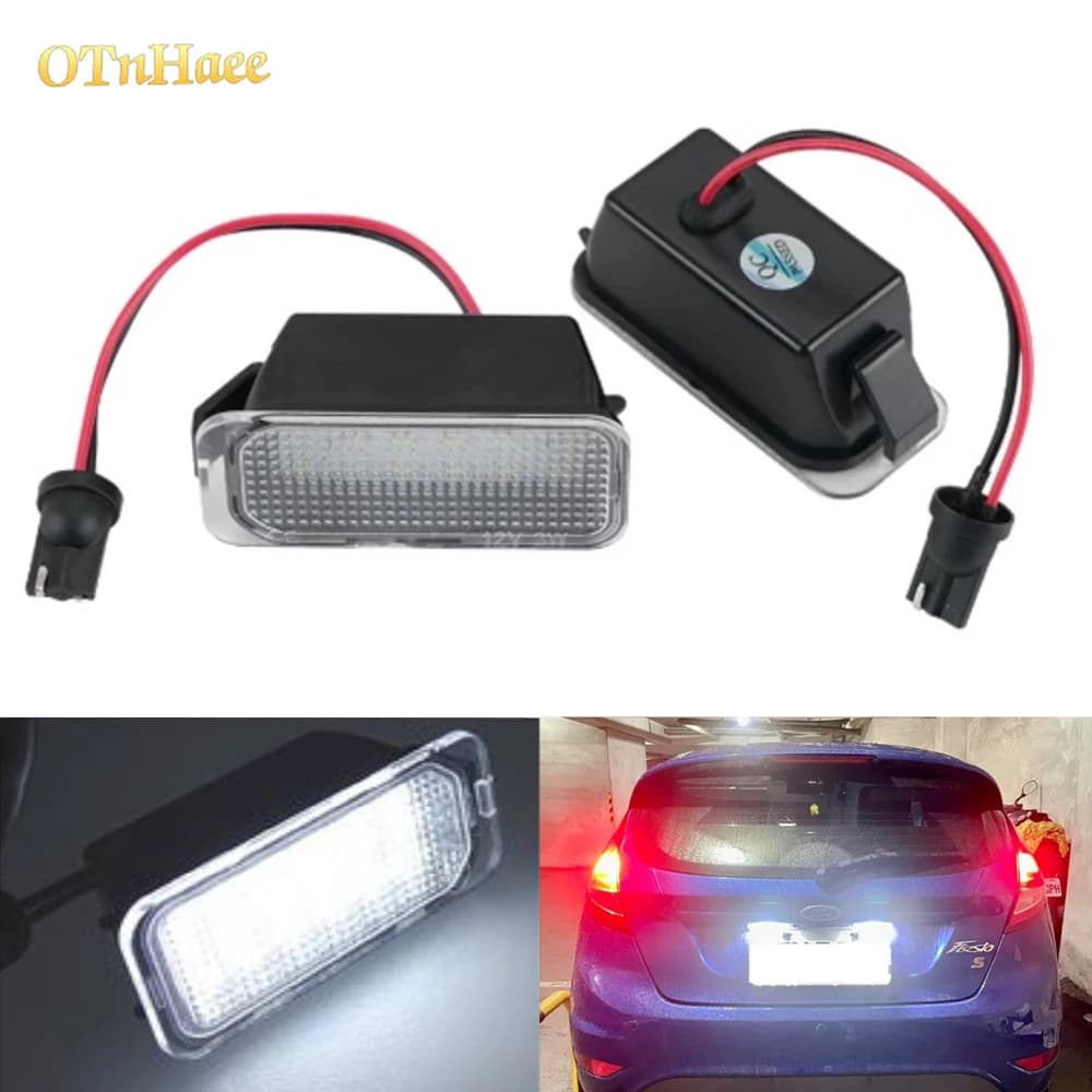 2pcs Number Plate Light for Ford Fiesta Focus Kuga Mondeo Galaxy Ecosport Ranger Explorer LED License Lamp