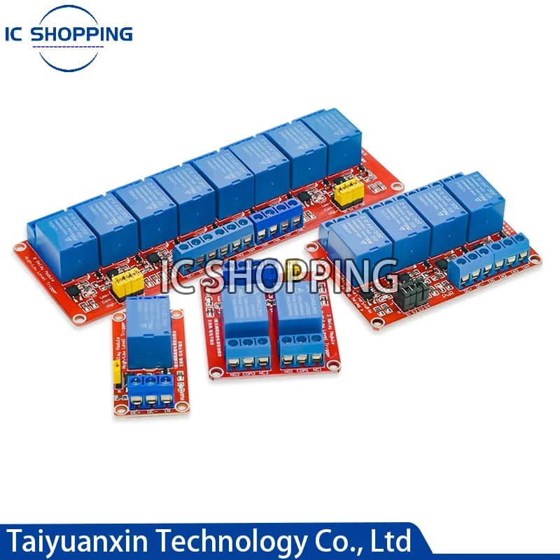 1 2 4 8 channels 5V 12V module relay shield card with support optical mating high level trigger and low level trigger for electronic Arduino DIY