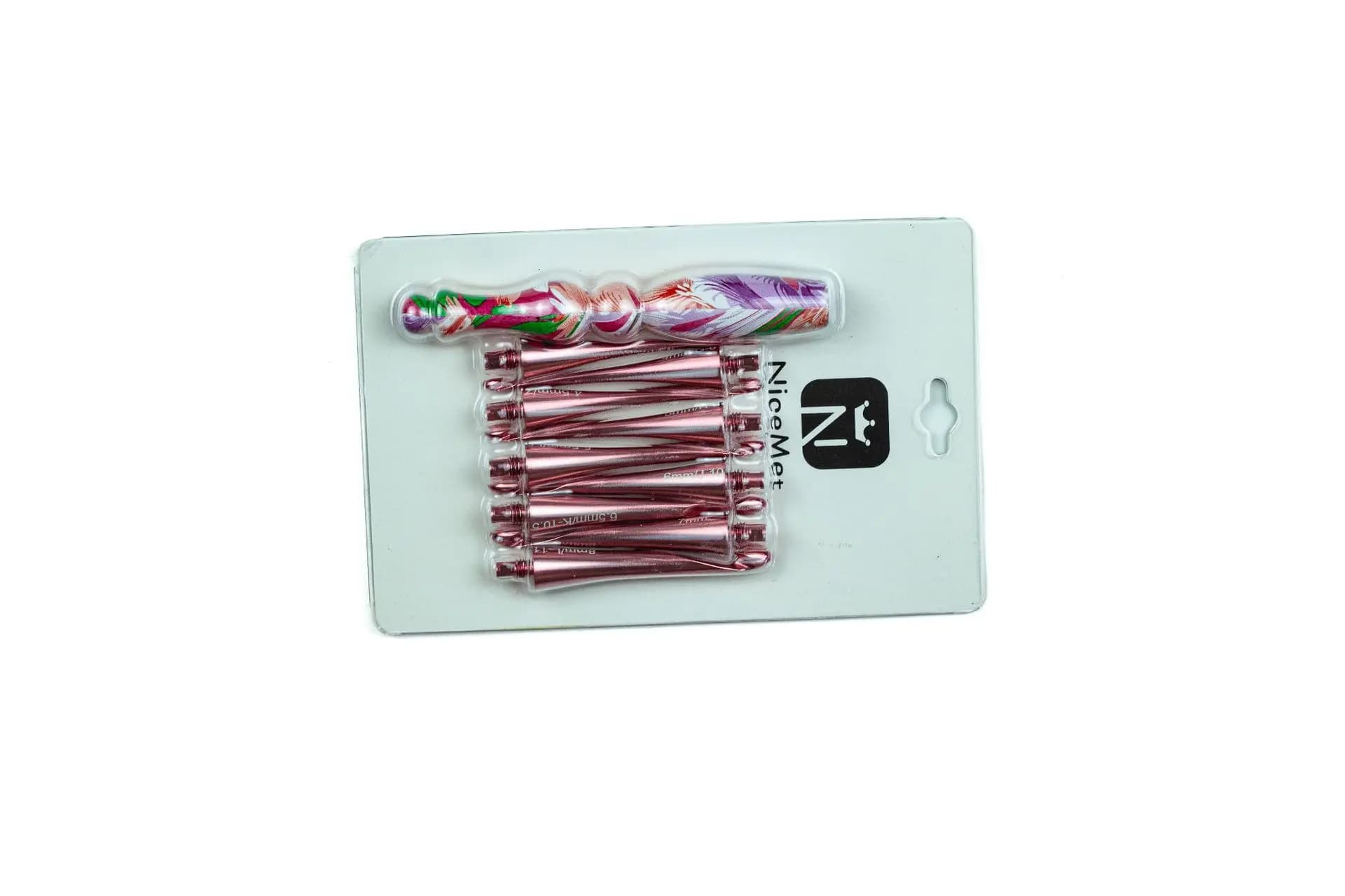9Pcs/Set Interchangeable Crochet Hook ABS Printed Handle 3.5-8.0MM Aluminum Hook Heads DIY Knitting Weaving Craft Handmade Kits