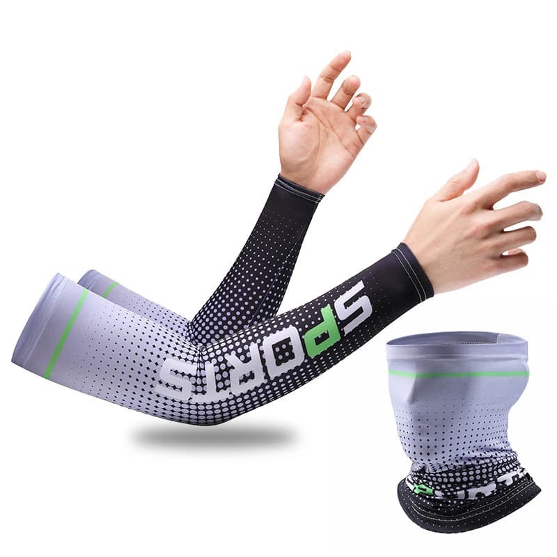 Set summer cycling sleeves sunscreen woman sleeves arm guide fishing trip elastic cover breathable for face