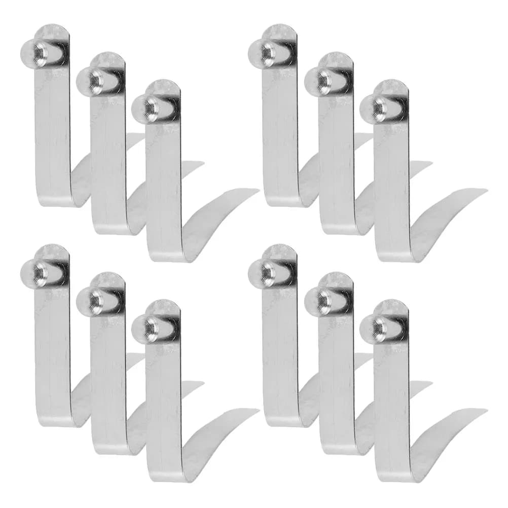12 Pezzi Piccoli Fermagli a Molla a V con Blocco a Pulsante per Pali da Tenda, Perni per Tubi, Clip a Scatto per Kayak, Pagaie, Ombrelli, Impalcature