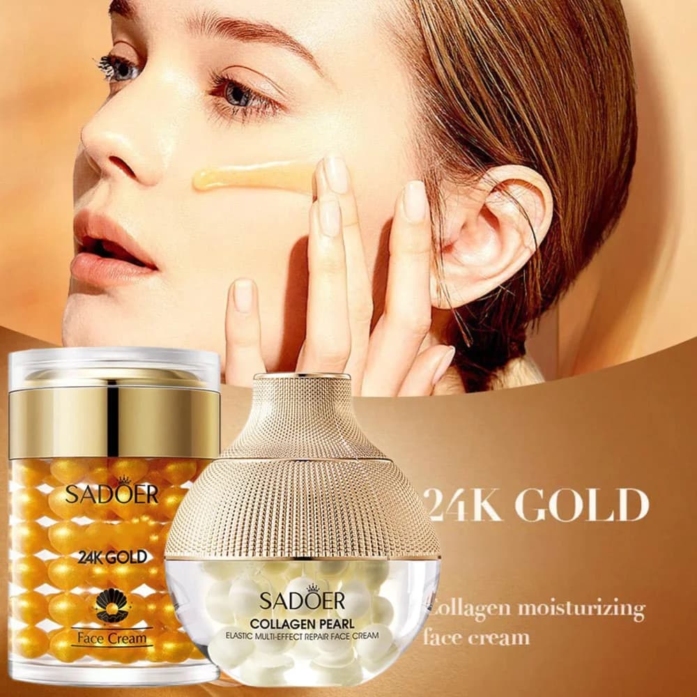SADOER 24K Golden Pearl Collagen Moisturizing Cream Face Care Moisturizing Skin Rejuvenation Skin Care Cosmetic