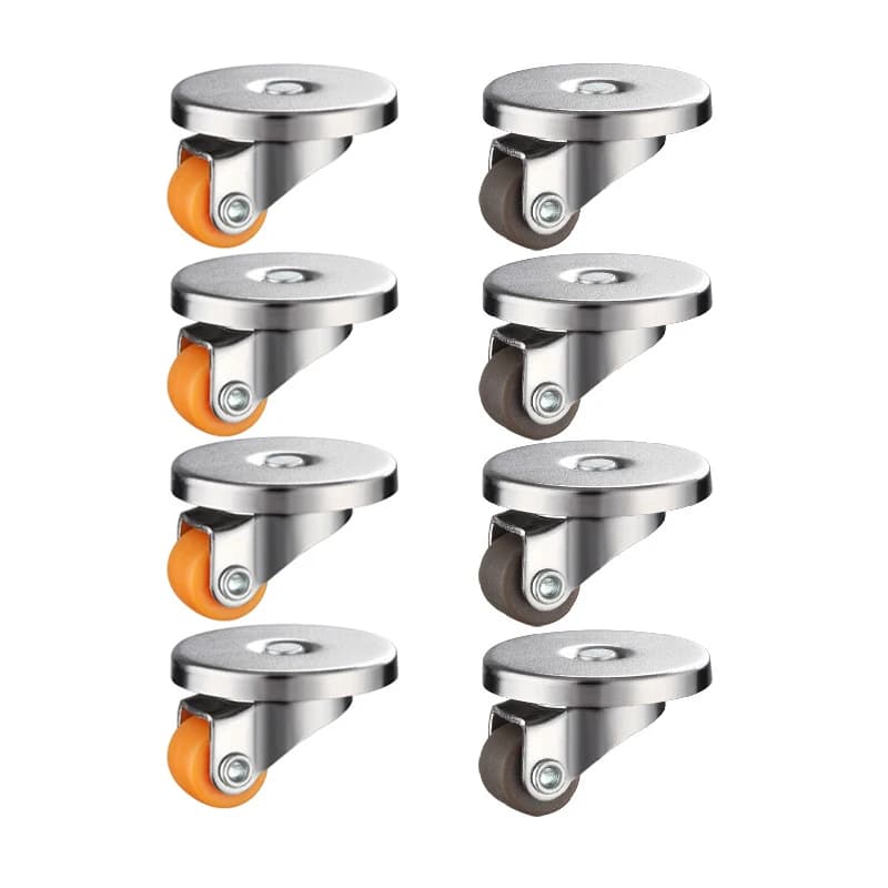 Set di mini rotelle per mobili da 4 pezzi Ruote girevoli autoadesive da 0,5 pollici a basso profilo per piccoli elettrodomestici Scatole portaoggetti per carretti giocattolo
