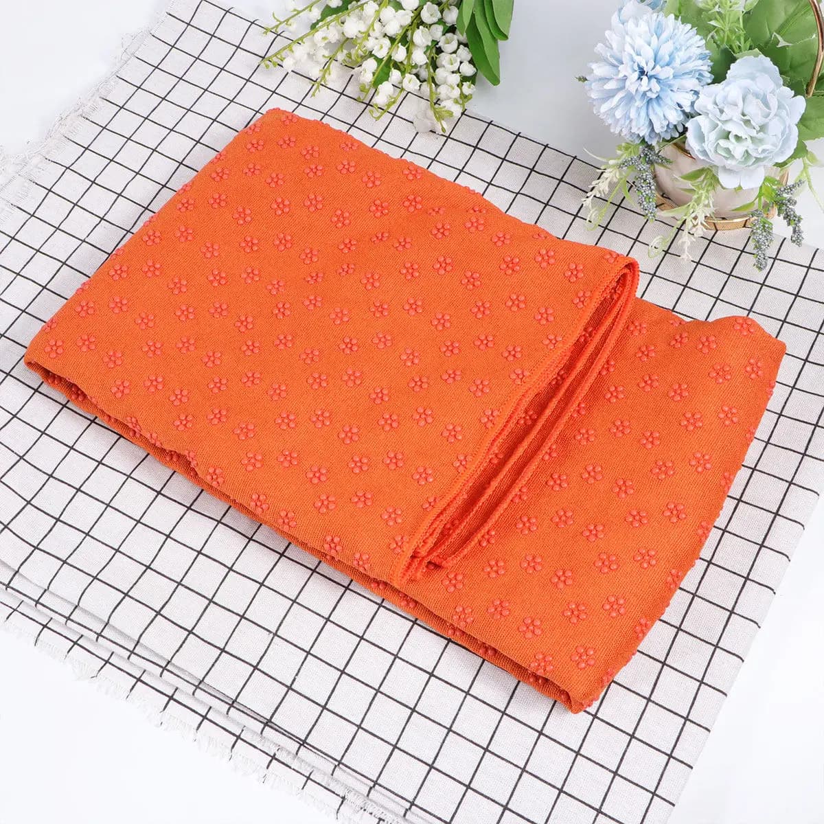 1Pcs Yoga Mat Non-Slip Plum-Shaped Dots Lightweight Sports Pilates Fitness Blanket 183x61cm Orange Yoga Mat Pilates Blanket