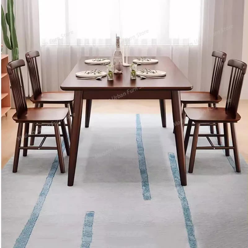 Tavolo da Pranzo in Marmo Glasse Impermeabile Pieghevole con Gambe Dorate, Set da 6 Pezzi, Arredamento per Sala da Pranzo e Cucina
