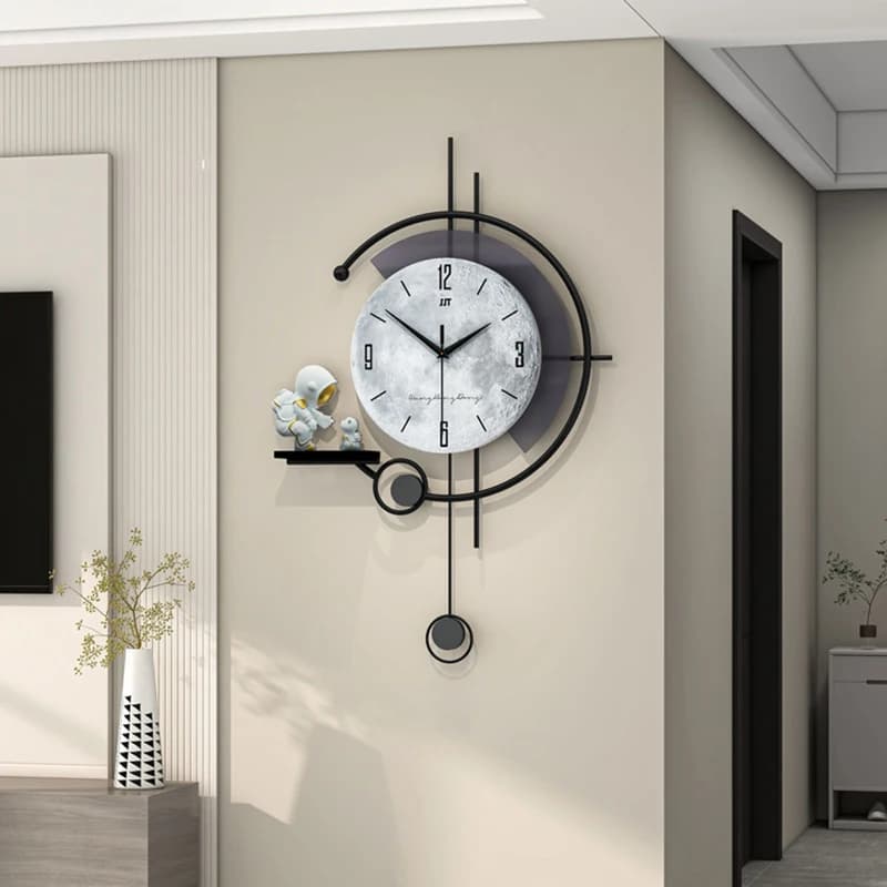 Orologio da parete moderno e creativo Decorazione del soggiorno Orologio a pendolo Camera da letto Movimento silenzioso Orologi da parete Orologi interni dei cartoni animati