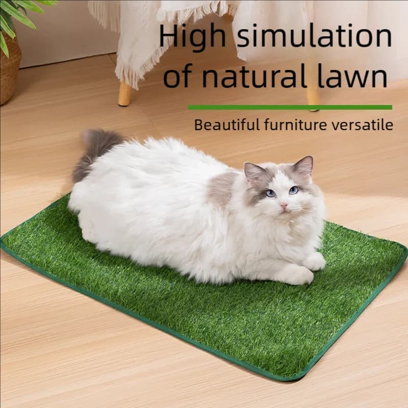 Toilette per cani con erba artificiale, riutilizzabile, per prato, tappetino da addestramento, vasino per animali domestici, per balcone, patio, giardino, facile da pulire, antiscivolo