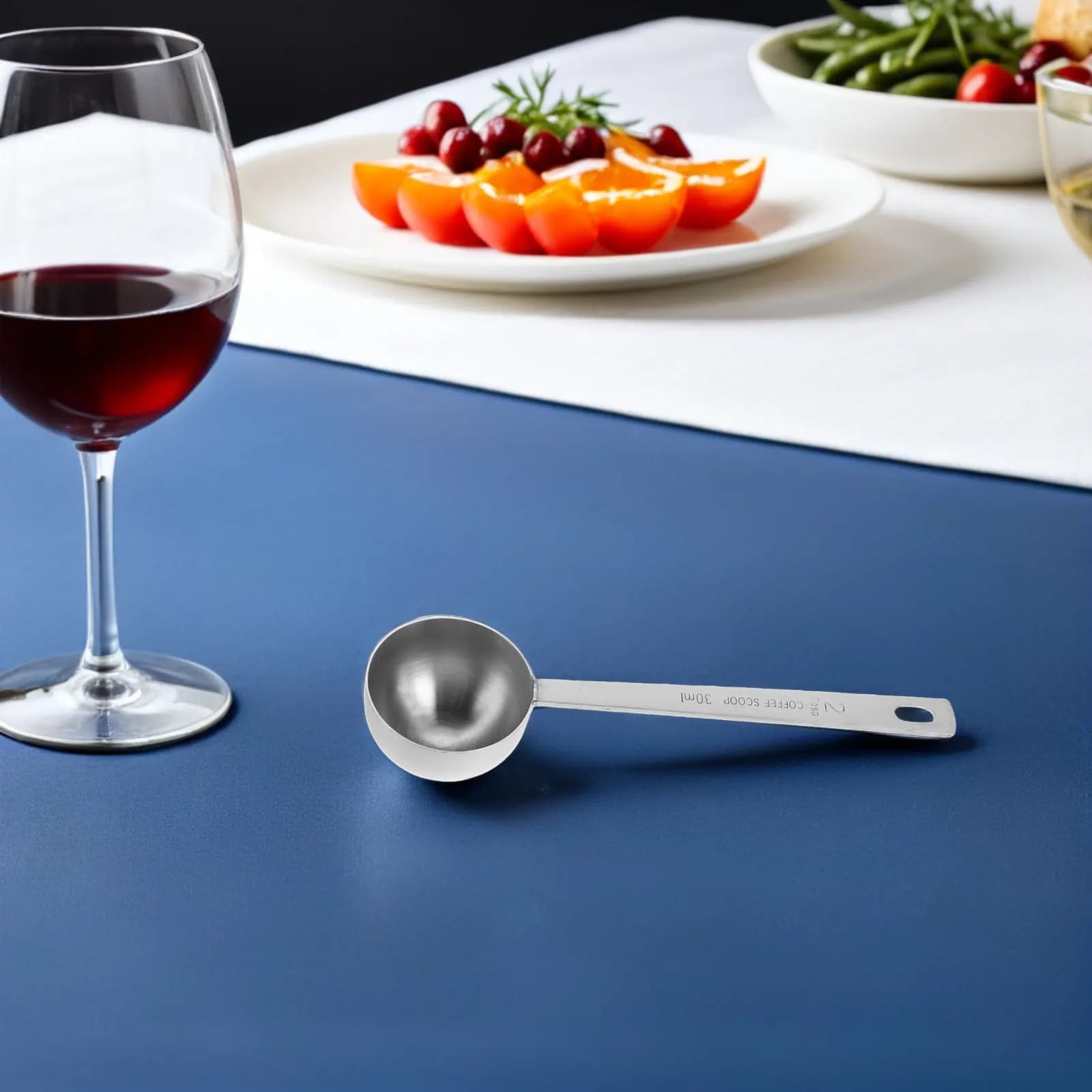 2 Pieces Cucchiaio Decorative Stainless Steel Dosor, 30 ml Graduated Cucchiaio for Powder Protein and Oven Ingredients