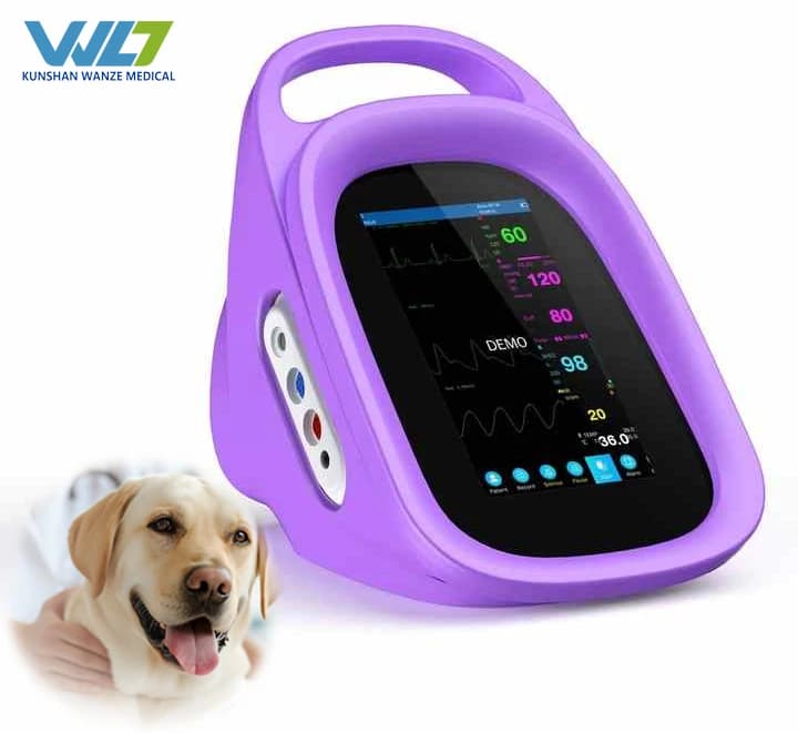 CE declared multiparametric device for patient monitor portable 5.5" touchscreen for blood pressure EtCO2 SpO2