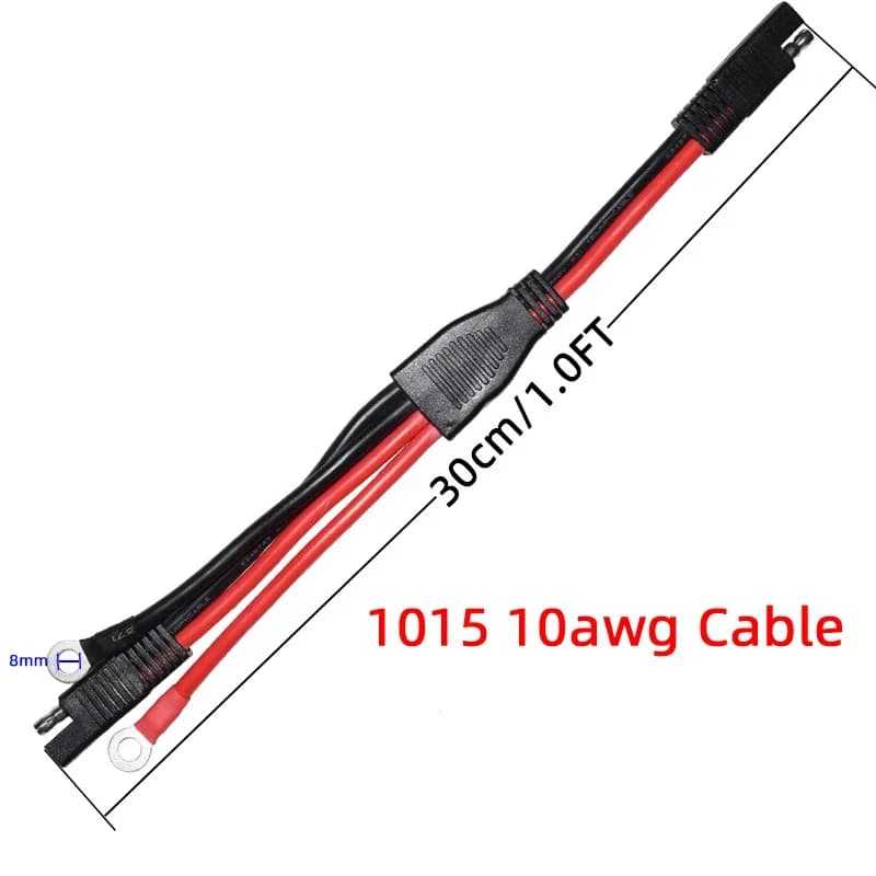 30cm 10AWG connettori terminali SAE a O Ring cablaggio scollegamento rapido cavo SAE a SAE cavo di ricarica batteria per motocicli