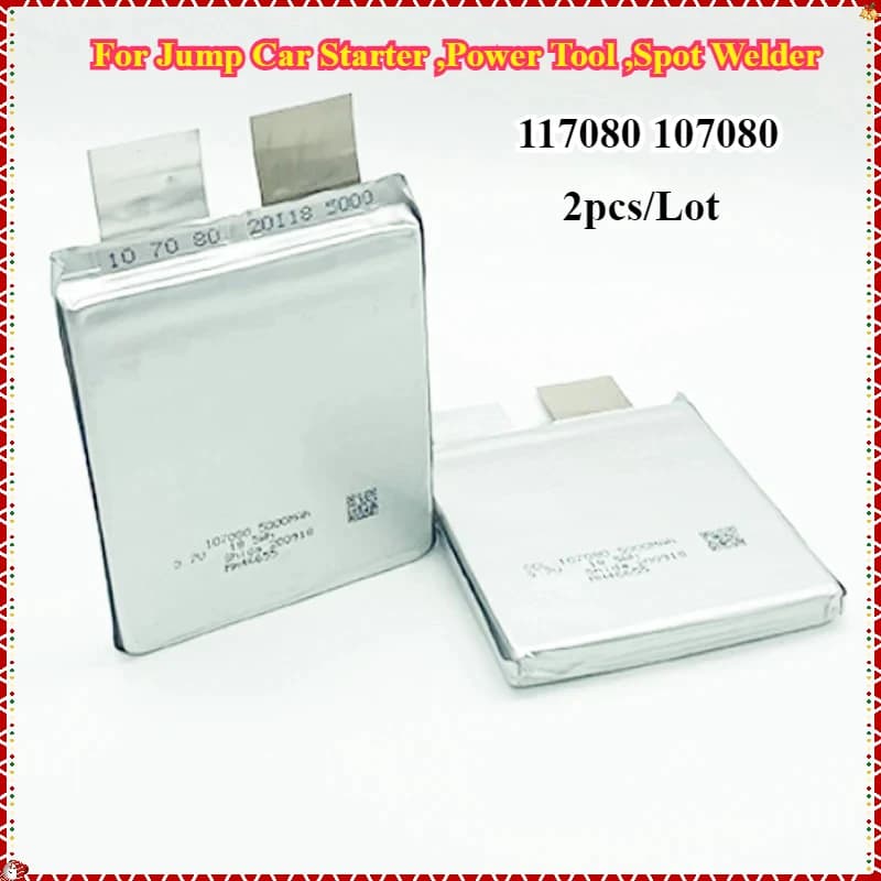 2 pezzi/lotto 3,7 V 5300 mAh 117080 107080 SDL- 117080 Batteria 35C DIY Weld 2S 3S per avviamento di auto Jump, utensile elettrico, saldatore a punti