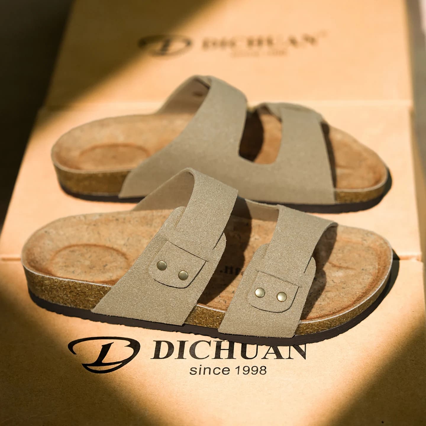 Men Women Suede Cork Slippers Slide Sandals Clogs Foot Sole Health Shoes Microfiber Leather Summer Casual Big Size 45