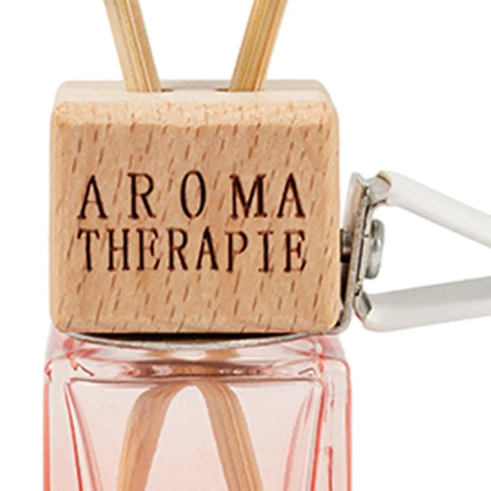 Car Vent Clip Diffuser Empty Glass Wood Bottle Essential Oil Perfume Holder Reusable for Auto Interior Fragrance Ornament