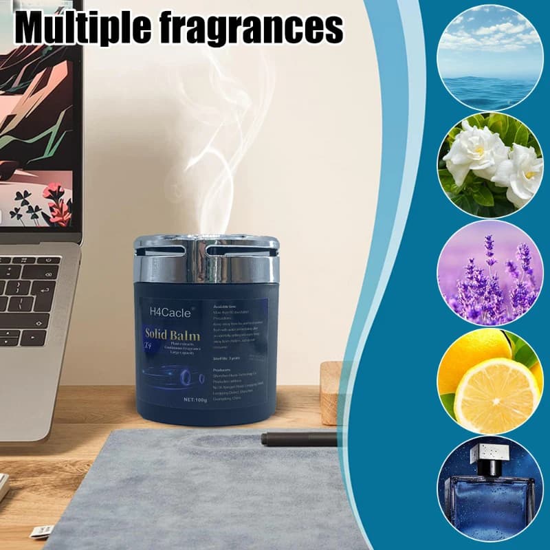 H4Cacle Solido Profumo Unguento Universale Purificatore D'aria Aromaterapia Ornamenti Estratto di Pianta Naturale Fragranza Leggera a Lunga Durata