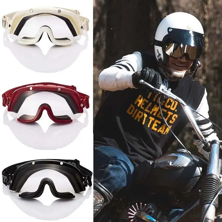 Nuovi occhiali per casco integrale per mezzo casco Occhiali da equitazione per moto da mountain bike