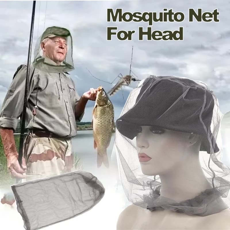 Retine a rete per testa di zanzara da esterno Giardinaggio Cappello a prova di insetti per escursionismo Campeggio Pesca Protezione per la testa del viso Maglia con custodia