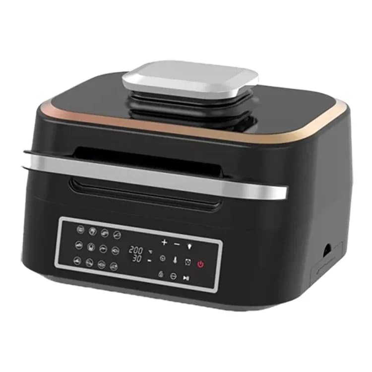 -6.3L Internal grill 8 air cooler in 1 cooking function with smart thermometer without smoke and air fryer