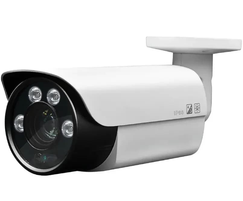 Telecamera di sicurezza IP PoE H.265 da 12MP, con funzione audio e allarme, rilevamento di persone e veicoli, distanza IR 70M, impermeabile per esterni