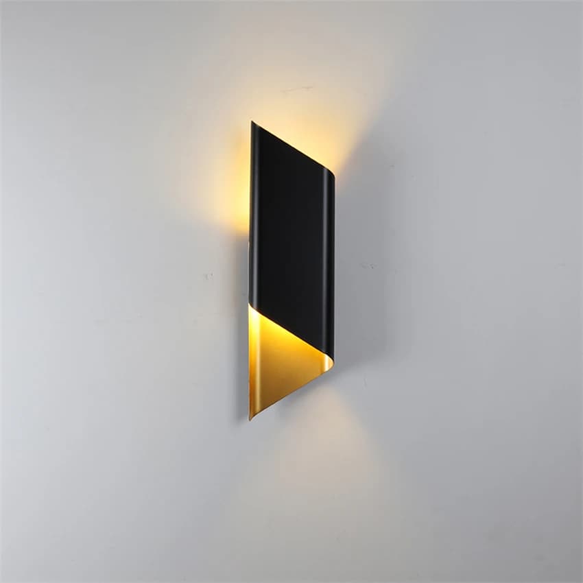 Lampade da parete in alluminio nordico oro nero camera da letto comodino design soggiorno art deco hotel reception corridoio applique luci