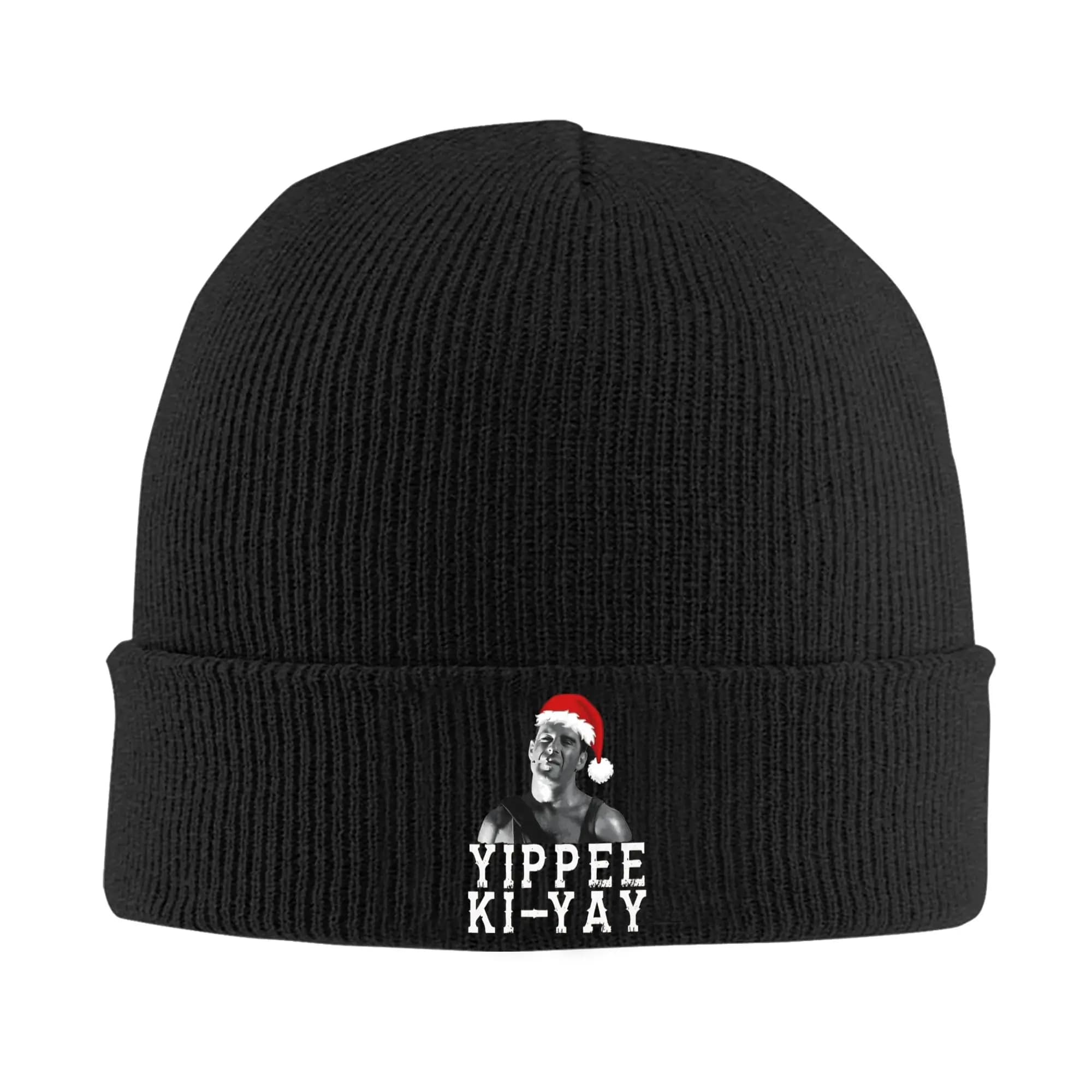 Die Hard YIPPEE KI YAY Beanie Hats Bonnet Hats Adult Unisex Retro Kpop Skullies Beanies Autumn Winter Custom Elastic Caps